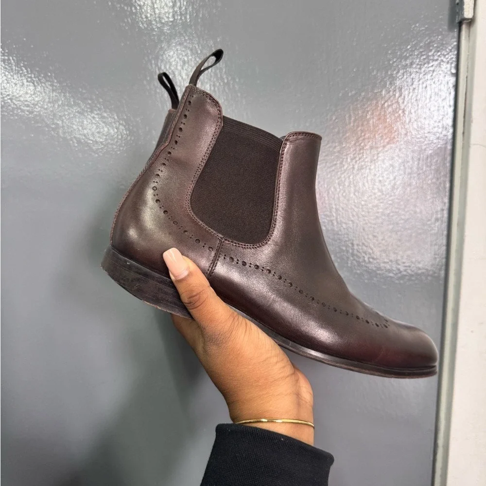 Sutor Mantellassi Mens Chelsea Brown Ankle Boots Leather Dress EU Size 40